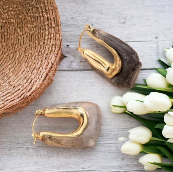 Designer Hoop Earrings (G) - Picture 2 of 8